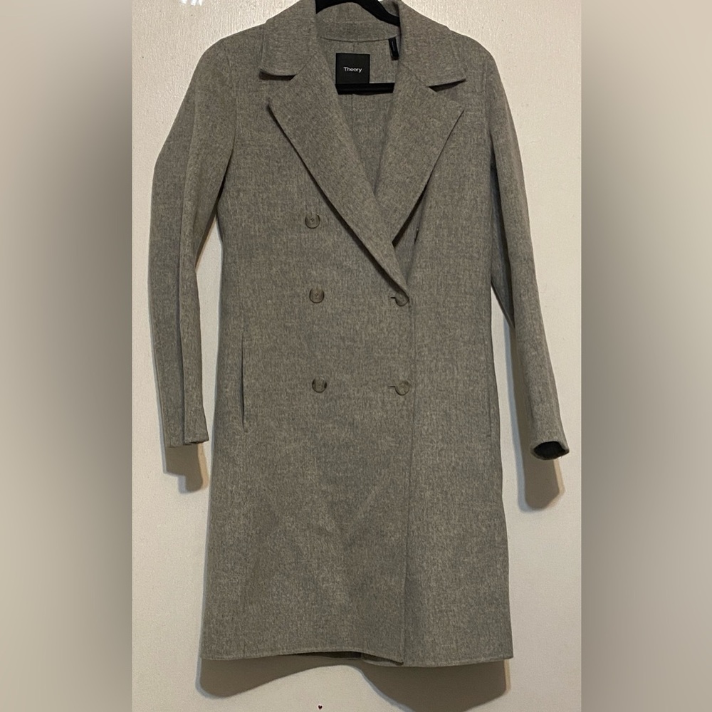 Theory Classic Gray Trench Coat